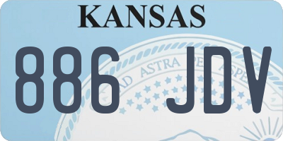 KS license plate 886JDV