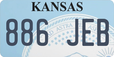 KS license plate 886JEB