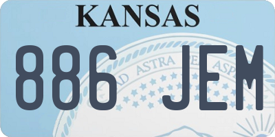 KS license plate 886JEM