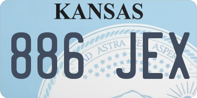 KS license plate 886JEX