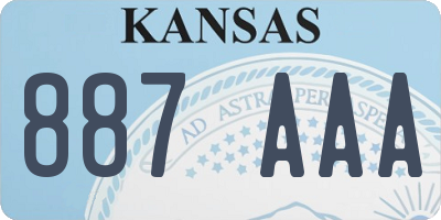 KS license plate 887AAA