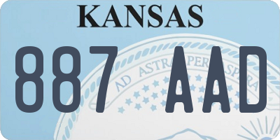 KS license plate 887AAD