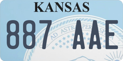 KS license plate 887AAE