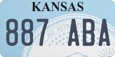 KS license plate 887ABA