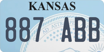 KS license plate 887ABB
