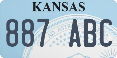 KS license plate 887ABC