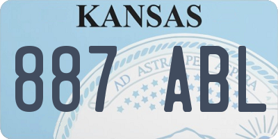 KS license plate 887ABL