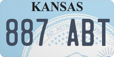 KS license plate 887ABT