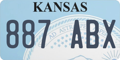 KS license plate 887ABX
