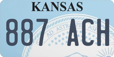 KS license plate 887ACH