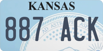 KS license plate 887ACK