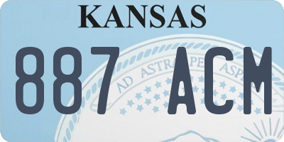 KS license plate 887ACM