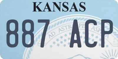 KS license plate 887ACP