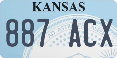 KS license plate 887ACX
