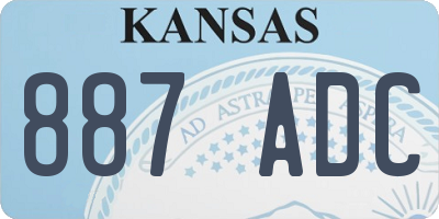 KS license plate 887ADC
