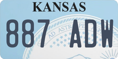 KS license plate 887ADW