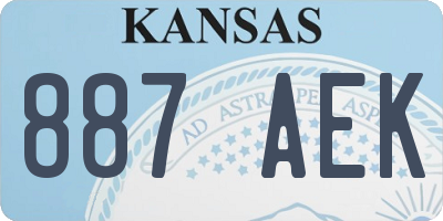 KS license plate 887AEK