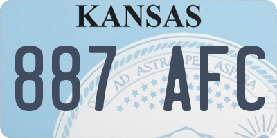 KS license plate 887AFC