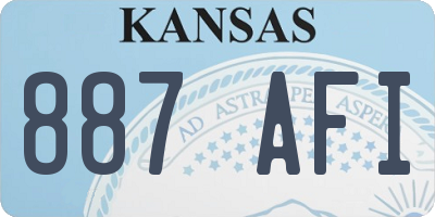 KS license plate 887AFI