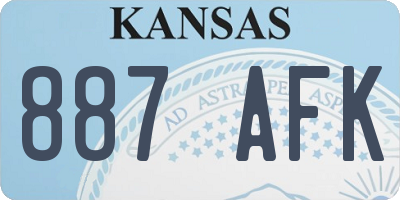 KS license plate 887AFK
