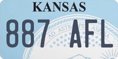 KS license plate 887AFL