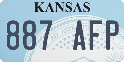 KS license plate 887AFP