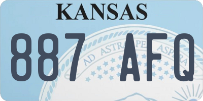 KS license plate 887AFQ