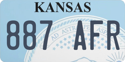 KS license plate 887AFR