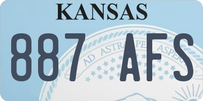 KS license plate 887AFS