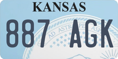 KS license plate 887AGK