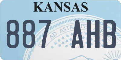 KS license plate 887AHB