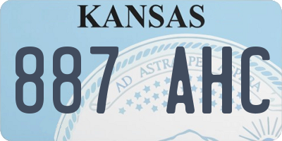 KS license plate 887AHC