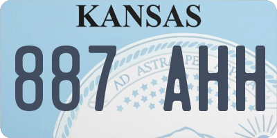 KS license plate 887AHH