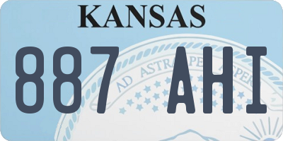 KS license plate 887AHI