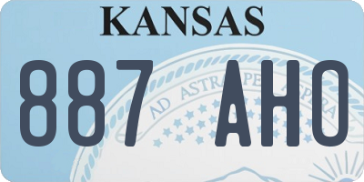 KS license plate 887AHO
