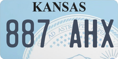 KS license plate 887AHX