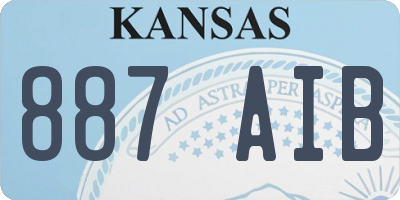 KS license plate 887AIB
