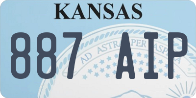 KS license plate 887AIP
