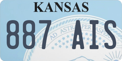 KS license plate 887AIS