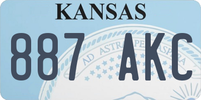 KS license plate 887AKC