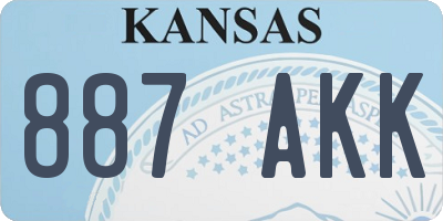 KS license plate 887AKK