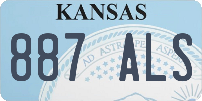 KS license plate 887ALS