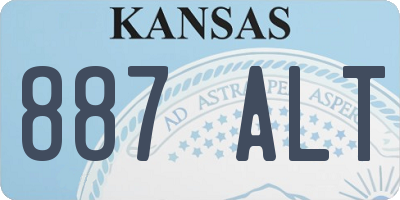 KS license plate 887ALT