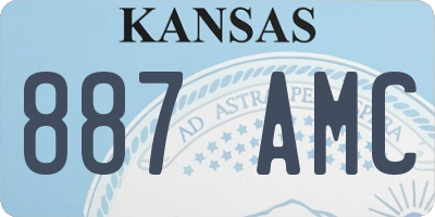 KS license plate 887AMC