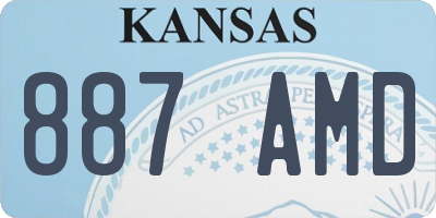 KS license plate 887AMD
