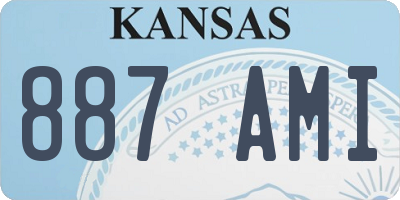 KS license plate 887AMI