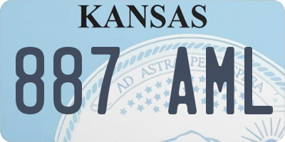 KS license plate 887AML