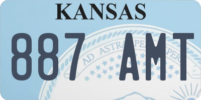 KS license plate 887AMT