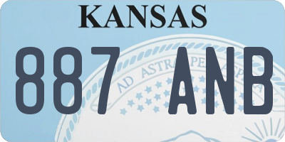 KS license plate 887ANB