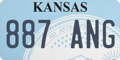 KS license plate 887ANG